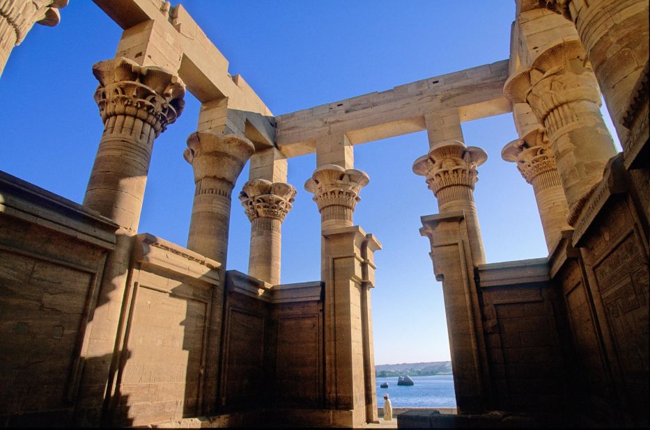 <strong>Philae Temple: </strong>The Greco-Egyptian shrine was dismantled and moved to its current island location to save it from rising waters after the Aswan dam's construction.