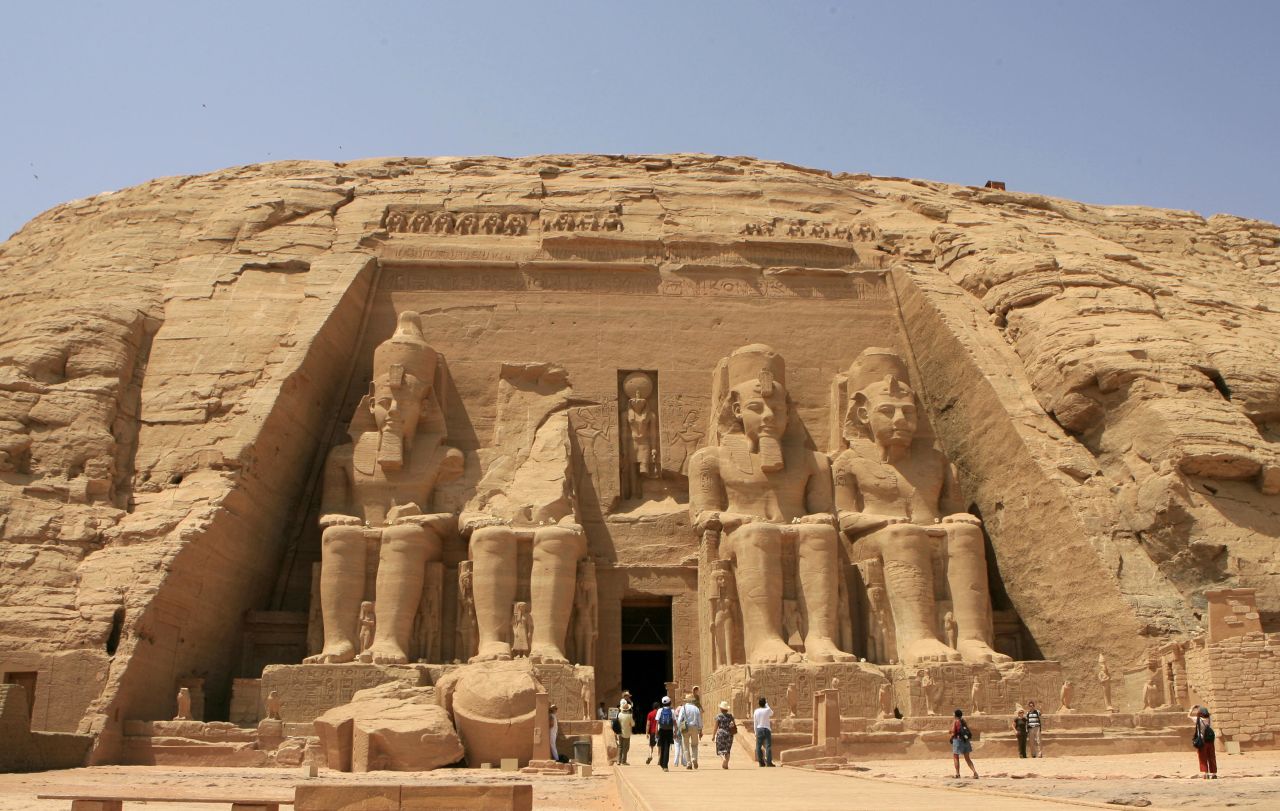 <strong>Abu Simbel: </strong>Constructed around 1260 BCE, this shrine is fronted by four massive statues of Ramses the Great and was also rescued from Lake Nasser by the UNESCO project.
