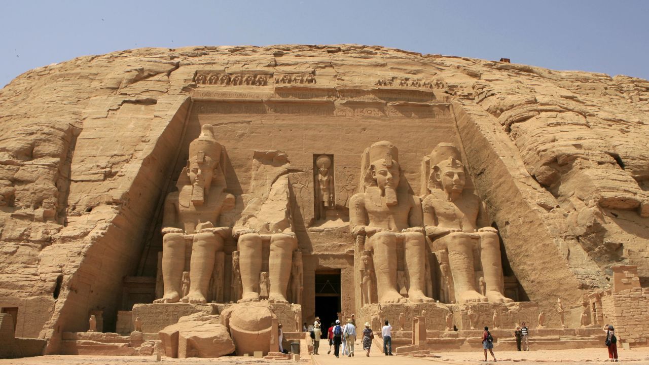 The stunning Abu Simbel is often visited as a long day trip from Aswan by airplane or road