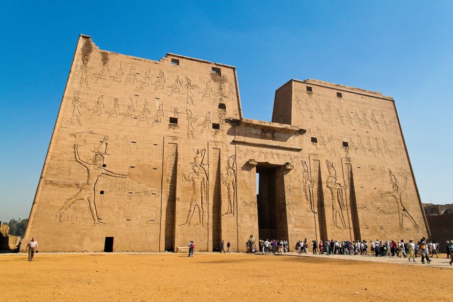 <strong>Edfu Temple: </strong>One of best-preserved temples from pharaonic times, the Temple of Horus in the middle of Edfu town is where the ancients worshiped the falcon-headed god of the sky. 
