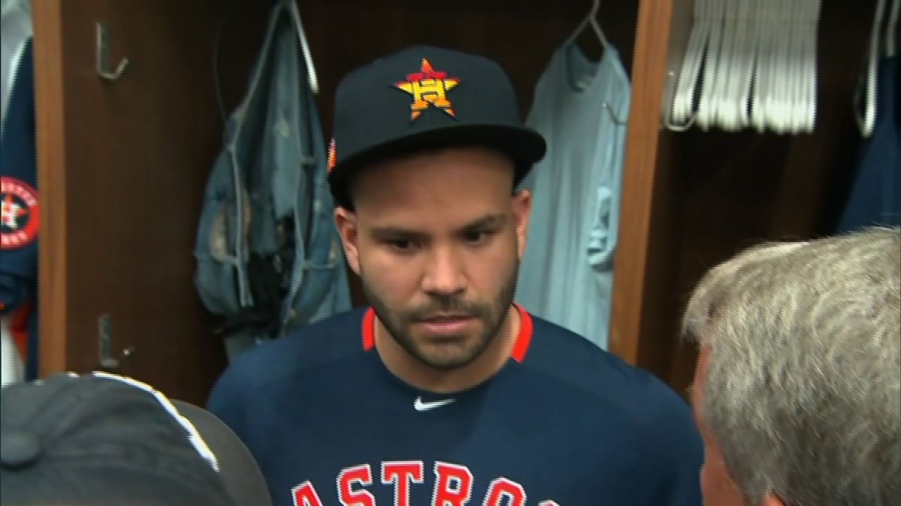 "We made a mistake," Houston Astros second baseman Jose Altuve told reporters Thursday about the sign-stealing scandal.