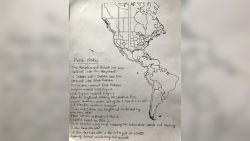 A high school student's homemade map of the US — featuring 'Ohio 2,' Long Florida, and no Wyoming — goes viral after dad tweets it