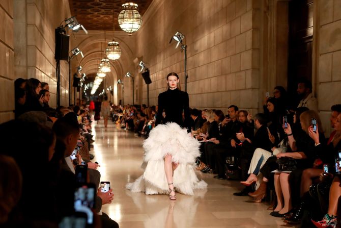 A model walks the runway during Oscar De La Renta - Front Row on February 10, 2020 in New York City.  