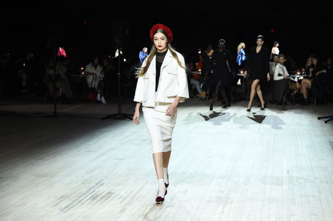 Gigi Hadid walks the runway at the Marc Jacobs Fall 2020 runway show during New York Fashion Week on February 12, 2020 in New York City. 