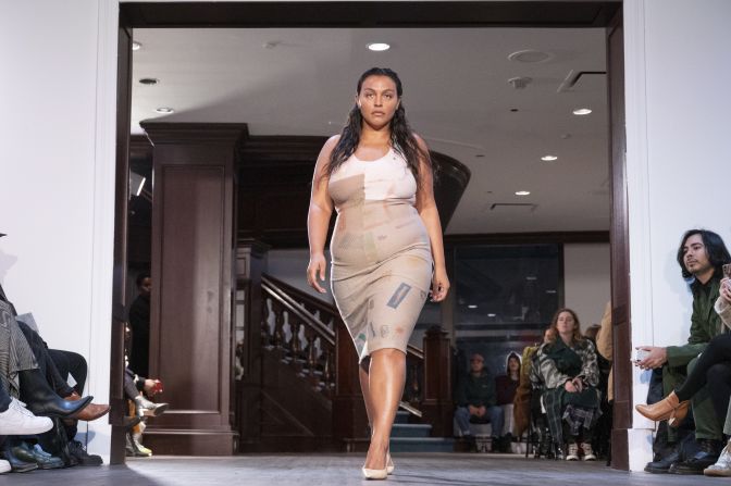 A model walks the runway for the Eckhaus Latta fashion show during February 2020 - New York Fashion Week: The Shows on February 11, 2020 in New York City. 