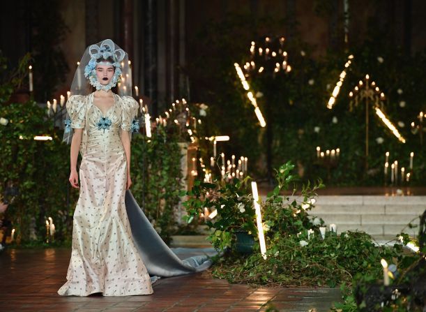 A model walks the runway at the Rodarte show during New York Fashion Week on February 11, 2020 in New York City.