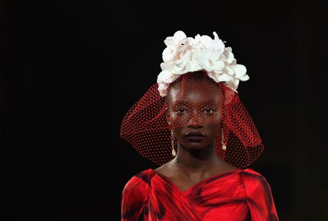 A model walks the runway at the Rodarte show during New York Fashion Week on February 11, 2020 in New York City. 