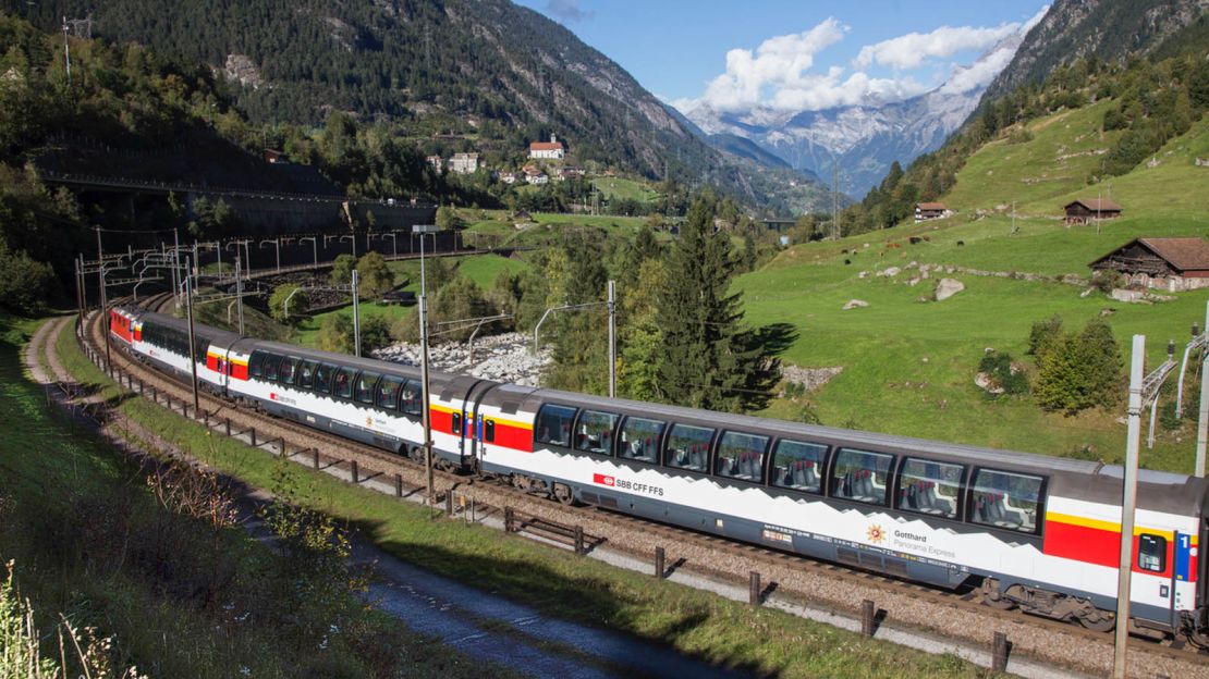 The stunning scenery of the old Gotthard mountain route is world famous, but its steep gradients and constant curves limited capacity and train weights.