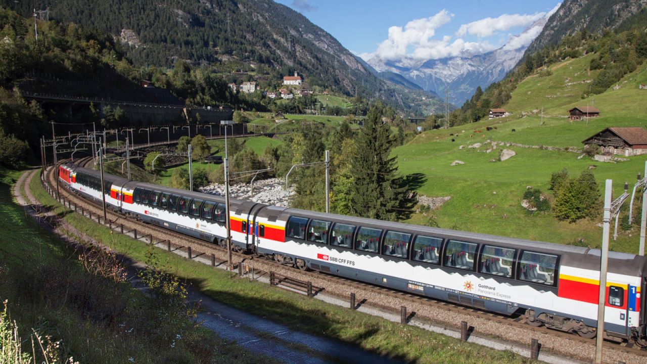The stunning scenery of the old Gotthard mountain route is world famous, but its steep gradients and constant curves limited capacity and train weights.