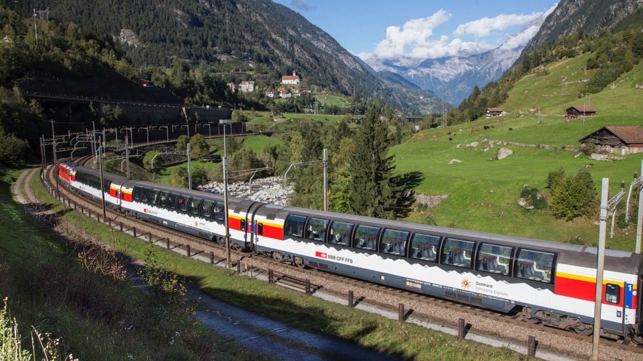 The stunning scenery of the old Gotthard mountain route is world famous, but its steep gradients and constant curves limited capacity and train weights.