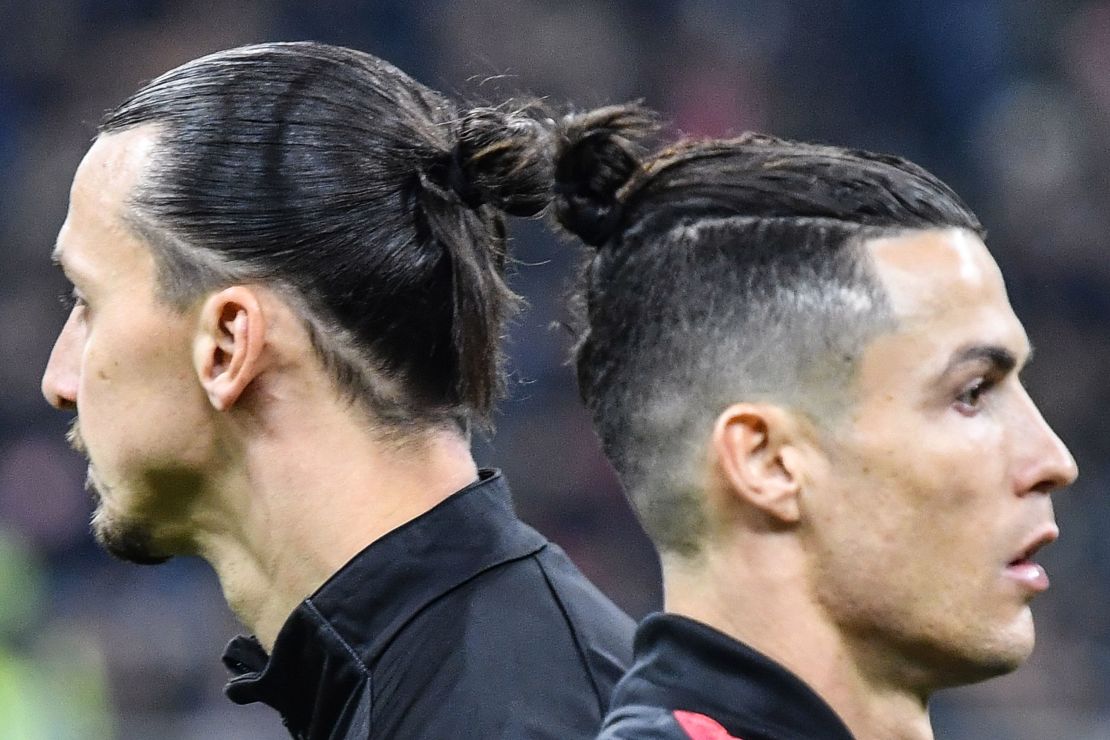 Cristiano Ronaldo and Zlatan Ibrahimovic cross paths prior to the Italian Cup semifinal.