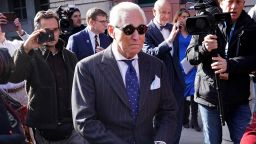 WASHINGTON, DC - NOVEMBER 15:  Former advisor to U.S. President Donald Trump, Roger Stone, leaves the E. Barrett Prettyman United States Courthouse after being found guilty of obstructing a congressional investigation into Russia's interference in the 2016 election on November 15, 2019 in Washington, DC. Stone faced seven felony charges and was found guilty on all counts. (Photo by Win McNamee/Getty Images)