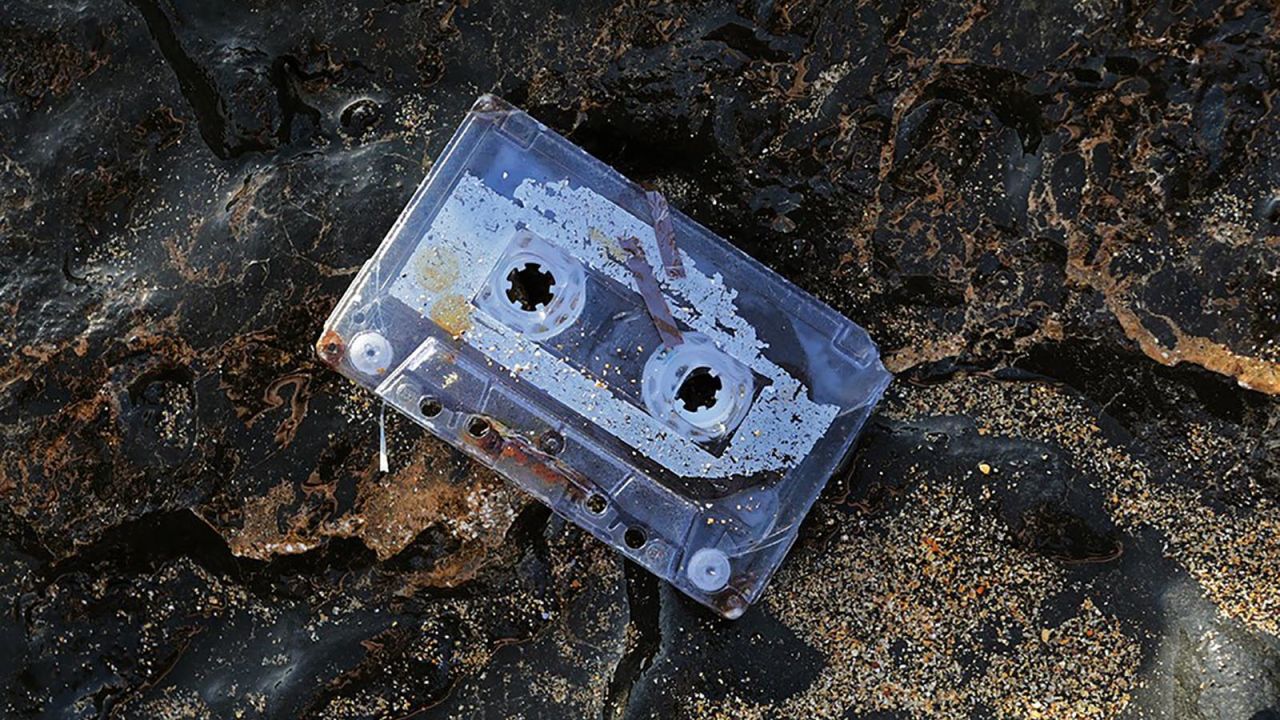 The tape washed up on the beach at Playa de Barlovento de Jandía in Fuerteventura, Spain.