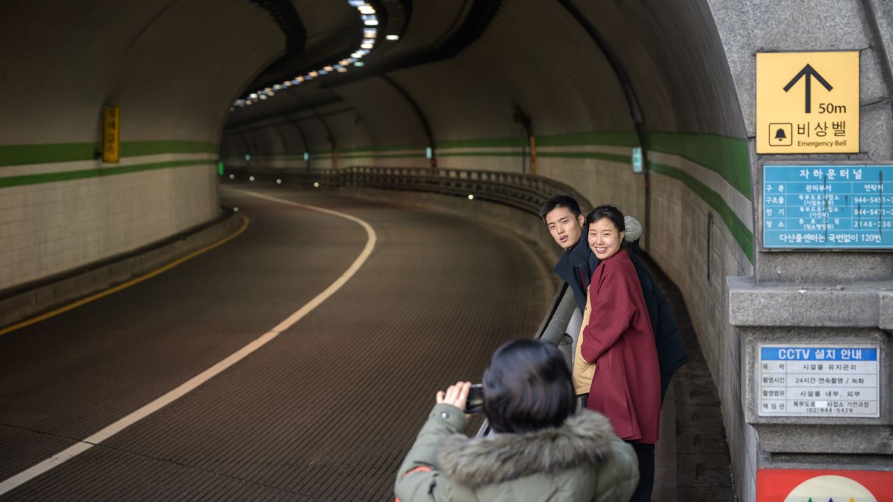 <strong>The tunnel: </strong>It's said that "Parasite" director Bong specifically used the stars and the tunnel in that scene to visualize the class disparities between the rich and the poor. 