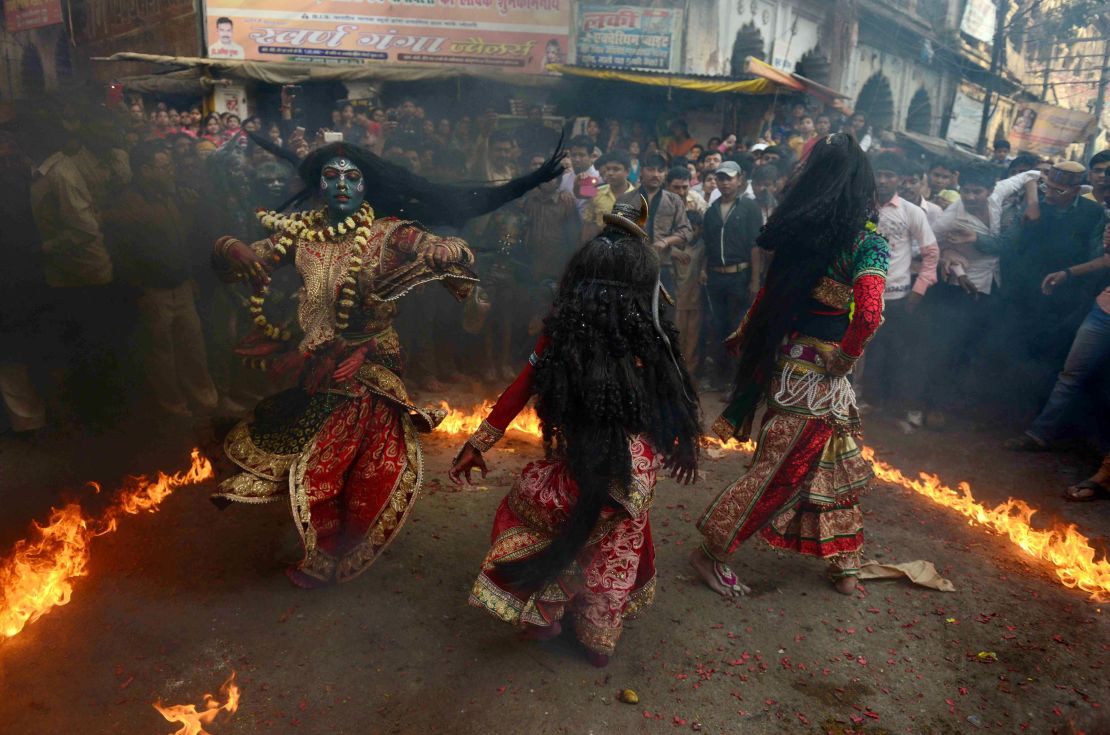 Indian Hindu devotees of Lord Shiva mark the festival of Maha Shivratri in Allahabad, India, on February 17, 2015.
