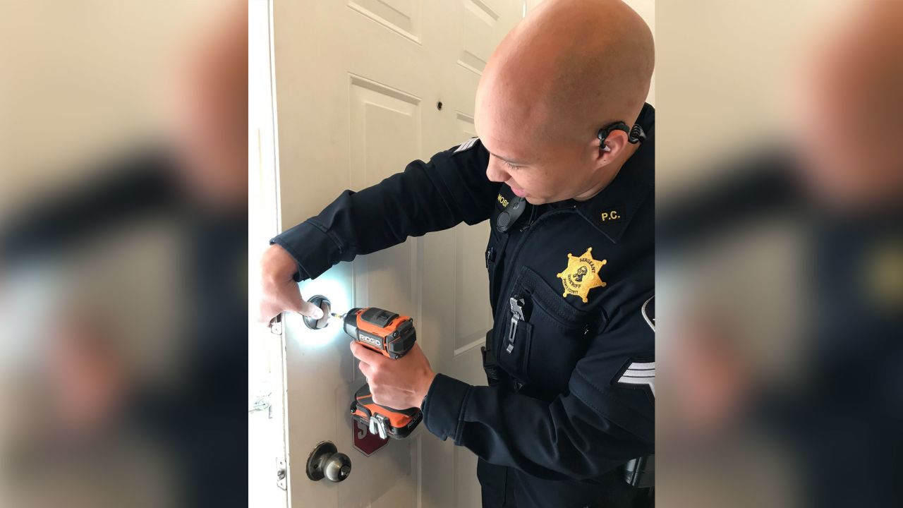 Officers installed new locks in the home of the victim who was allegedly drugged by a woman.