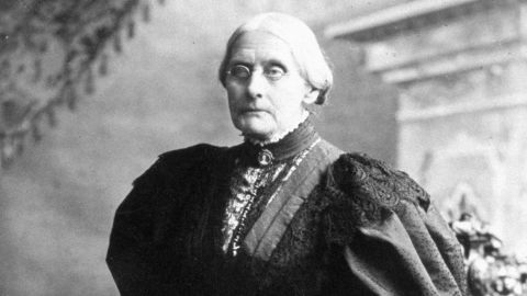 American abolitionist and suffragette Susan B. Anthony in 1898.