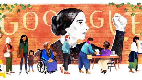 Susan B. Anthony commemorated with a Google Doodle.