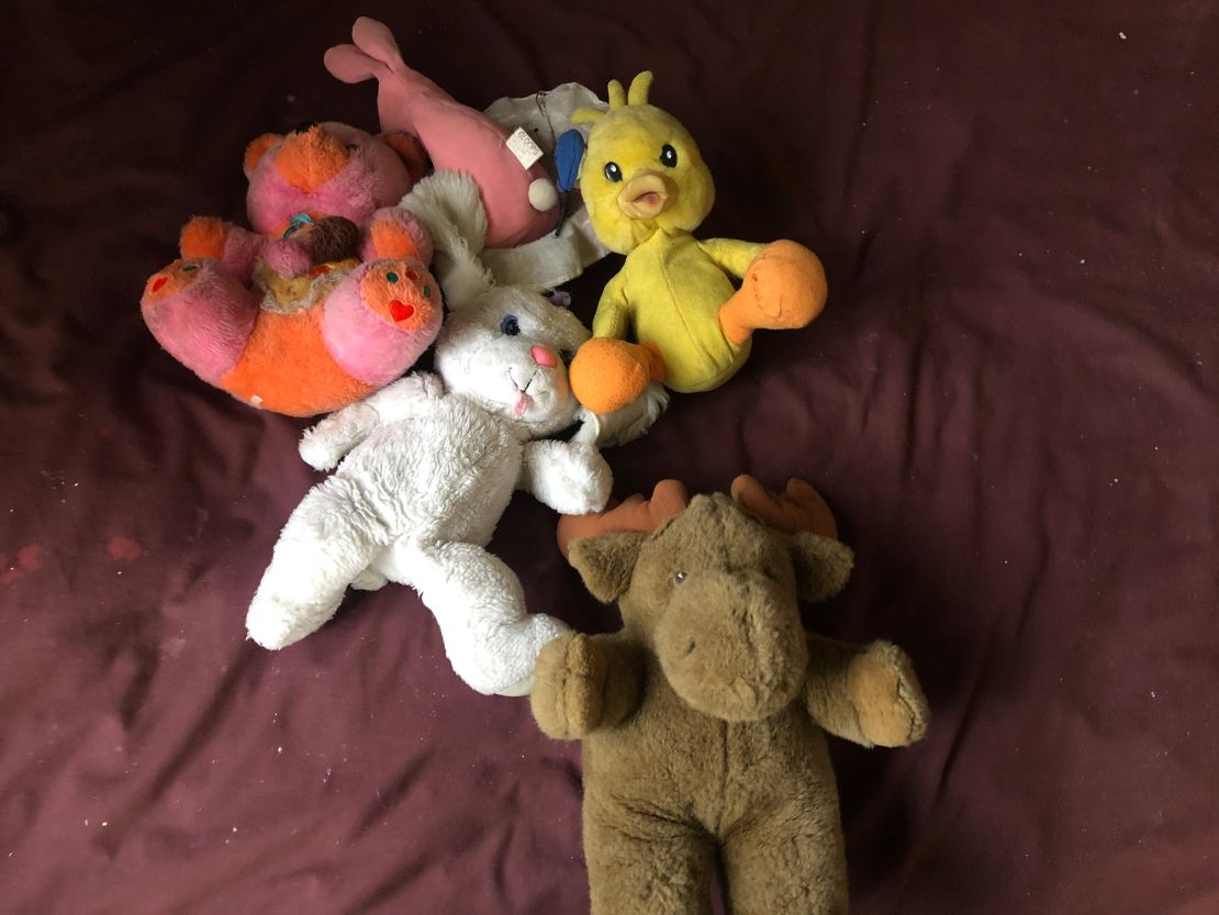 The pink teddy bear is called Hamze. It's eight-year-old Dima's favorite toy, but her mother can only bring along the essentials, and toys don't make the cut.