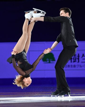 Kirsten Moore-Towers and Michael Marinaro compete during the ISU Four Continents Figure Skating Championships in Seoul, South Korea, on February 9.