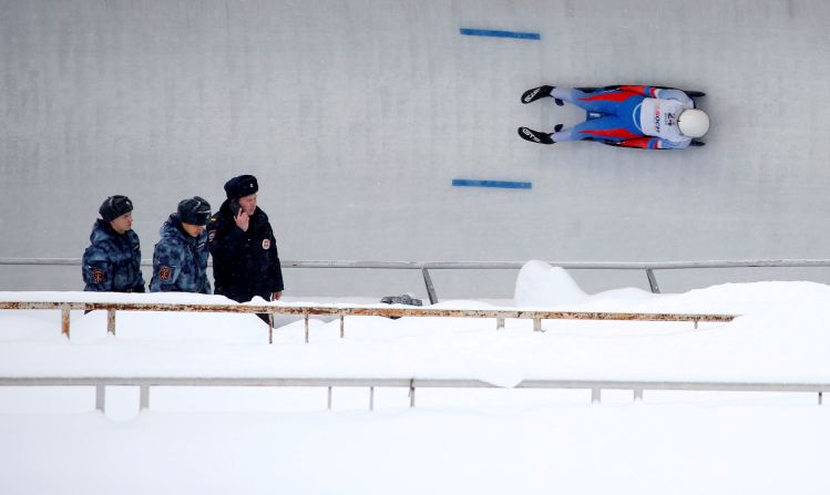 Czech Republic's Michaela Marsikova participates in the Women's Singles Qualification Sprint at the World Luge Championship in Sochi, Russia, on February 14.