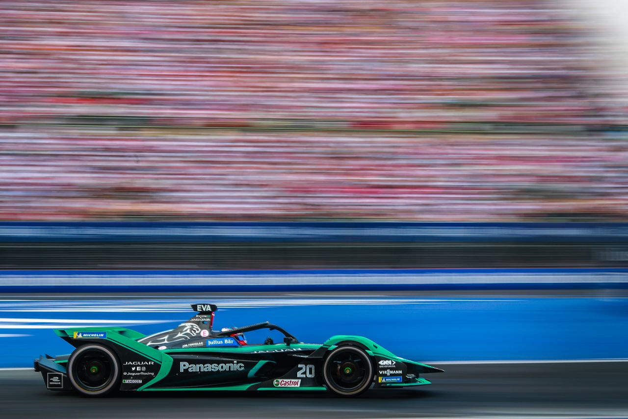 Australia's Mitch Evans, driving a Panasonic Jaguar Racing car, overtook Lotterer on the first corner and built up a sizeable lead to win by more than four seconds. 