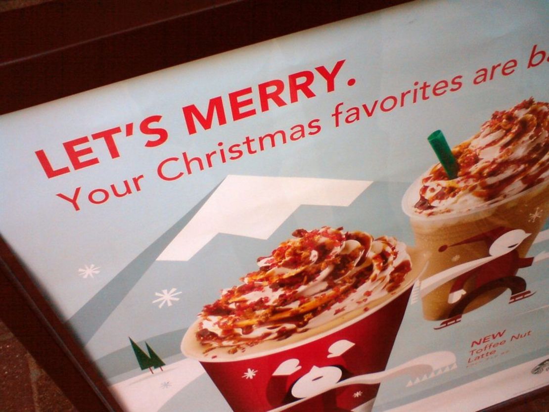 English is often used as a design element in Japan. Case in point: This festive Starbucks ad.