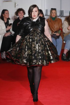 Lena Dunham walked her first runway show for 16Arlington.