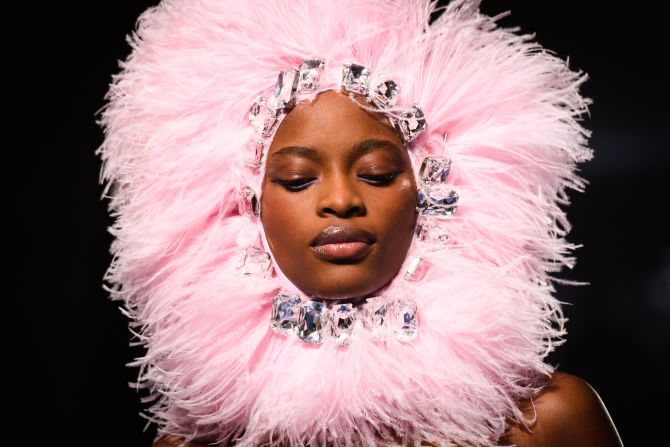 Ornate feather manes were just one of the stand-out elements from Quinn's collection.