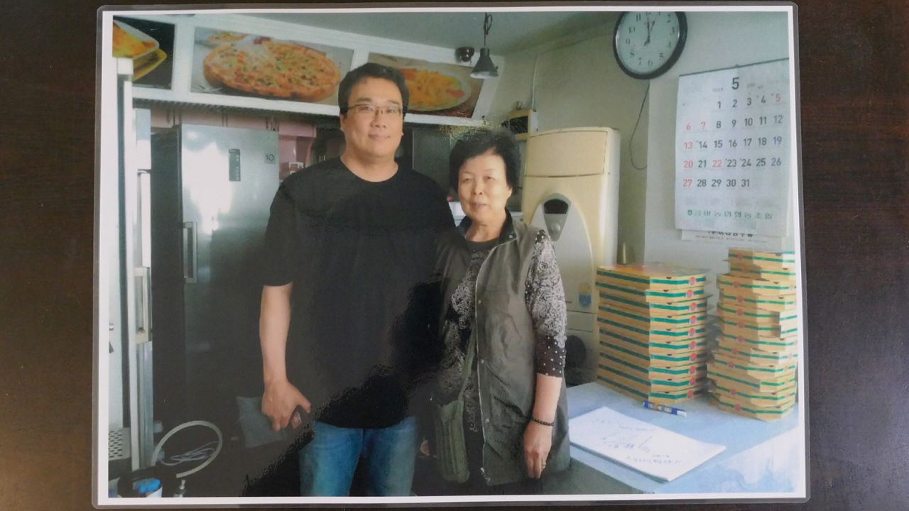 <strong>Director Bong Joon Ho: </strong>A photo of the owner of Sky Pizza and the director of "Parasite," Bong Joon Ho,<strong> </strong>is now displayed in the shop.