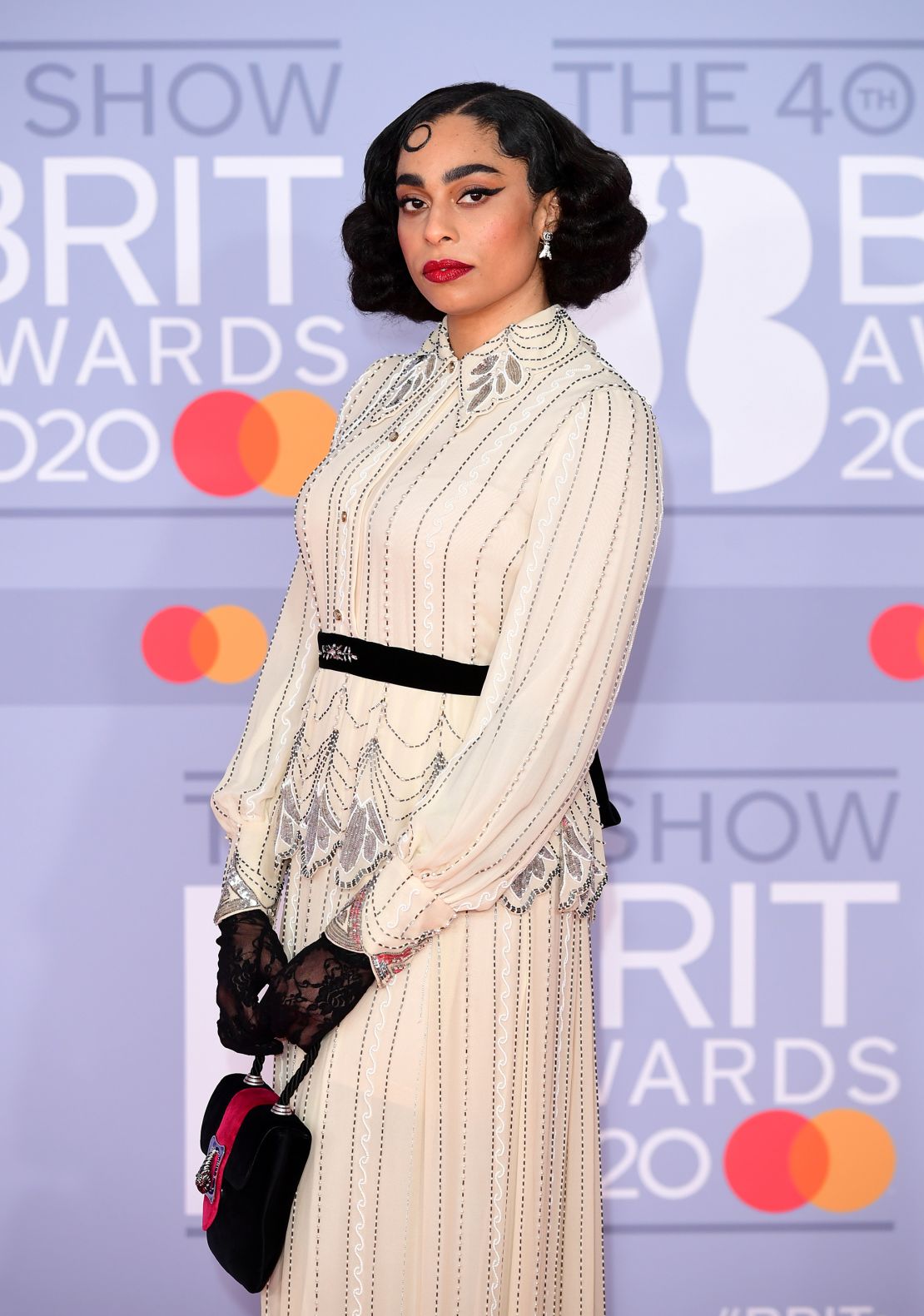 Celeste arriving at The Brit Awards 2020 held at the O2 Arena in London.