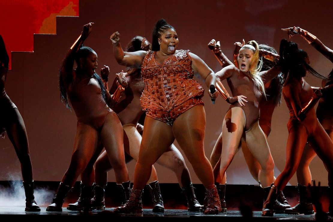 Lizzo performs during the Brit Awards 2020 ceremony in London on February 18. 