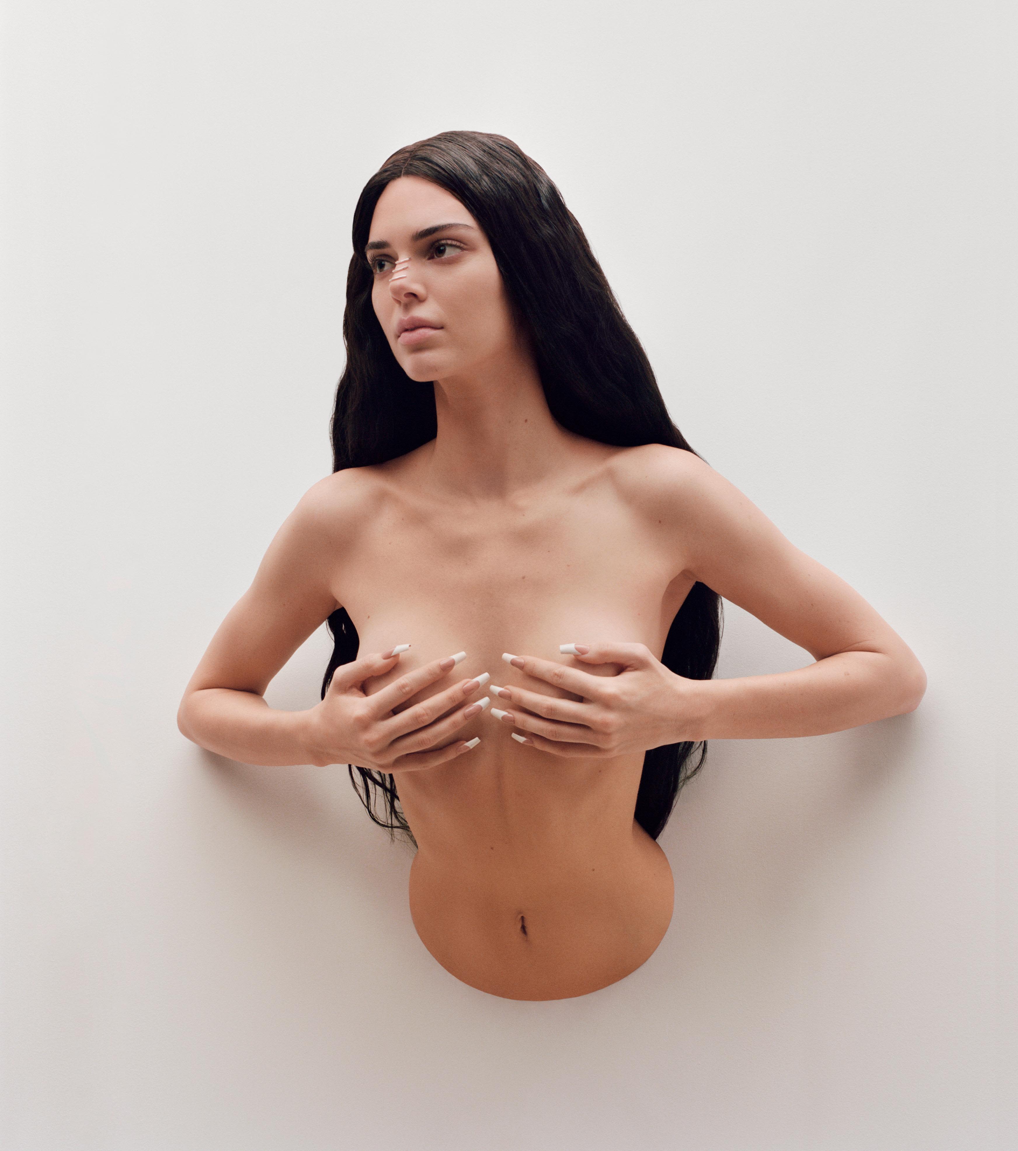 Kendall Jenner photographed as topless wax model by banana art provocateur  | CNN