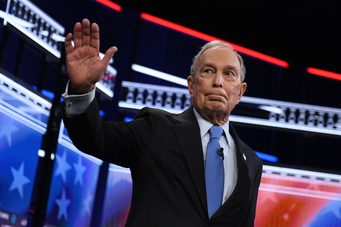 Bloomberg arrives for the ninth Democratic primary debate