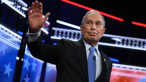 Bloomberg arrives for the ninth Democratic primary debate
