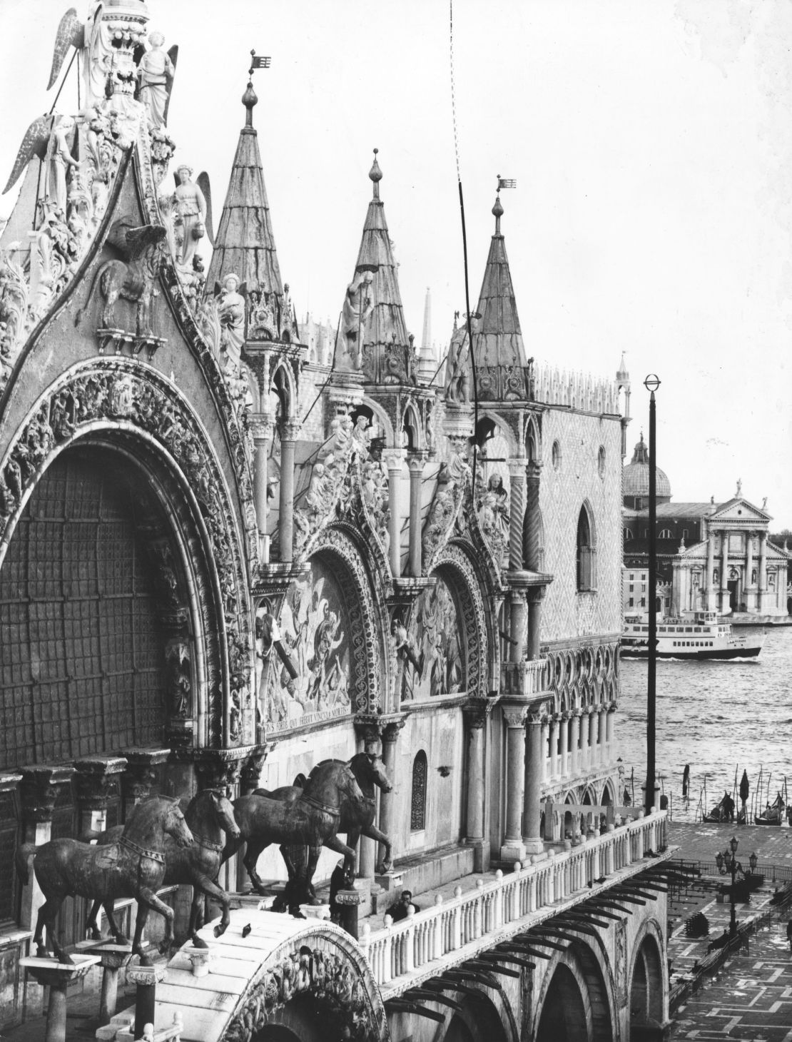 Many components of Saint Mark's Basilica in Venice, including these famous bronze horses, were looted from Constantinople 