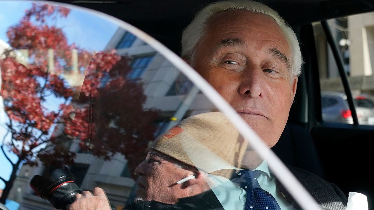 Roger Stone leaves court after being found guilty in November 2019.