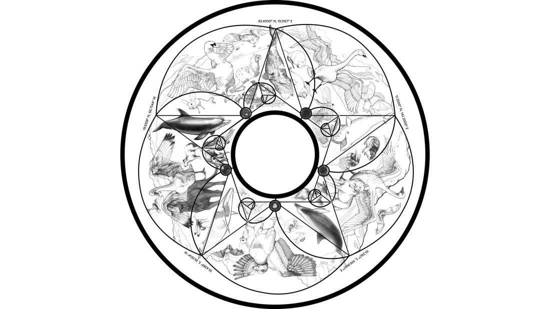 Earth's biodiversity is showcased on this wafer-thin engraved disk. 