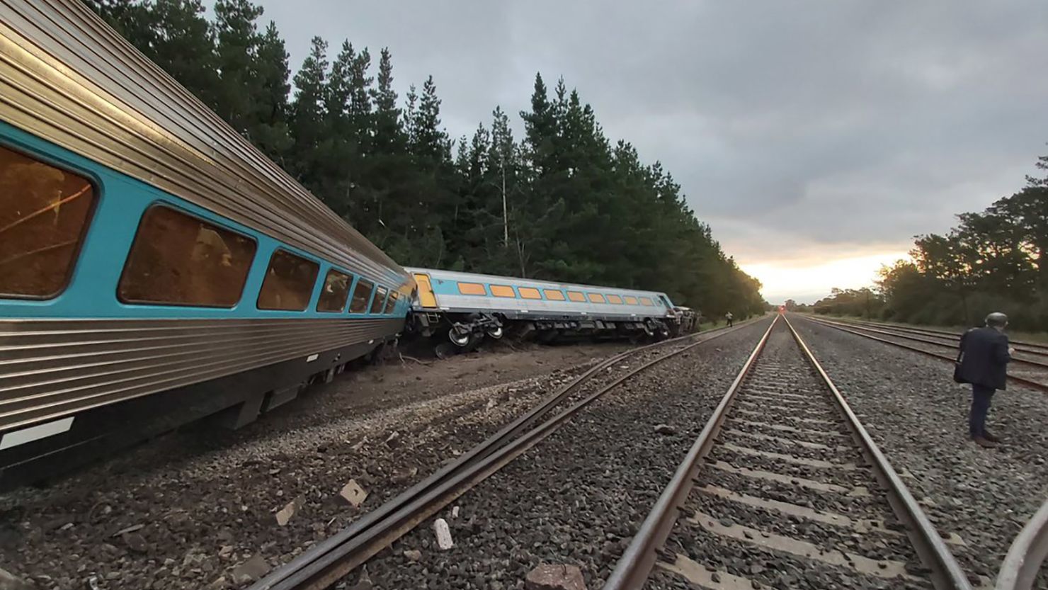 The train derailed north of Melbourne on Thursday evening.