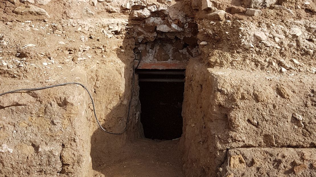 This underground chamber has been unearthed in Rome, Italy.