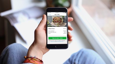 You'll get up to $10 each month in Grubhub or Seamless credits with the American Express Gold card.