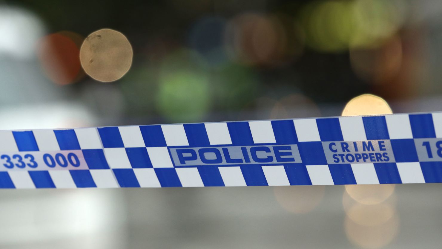 A file photo of police tape in Melbourne, Australia, on November 09, 2018.