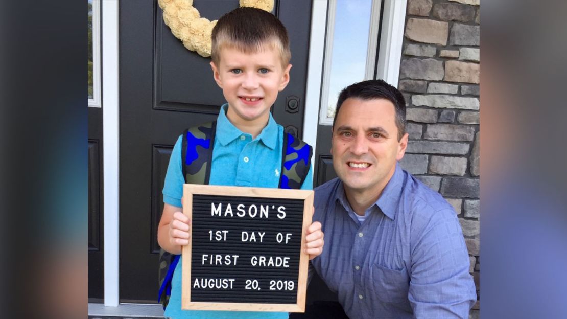 Craig and his son, Mason, celebrating Mason's first day of first grade.