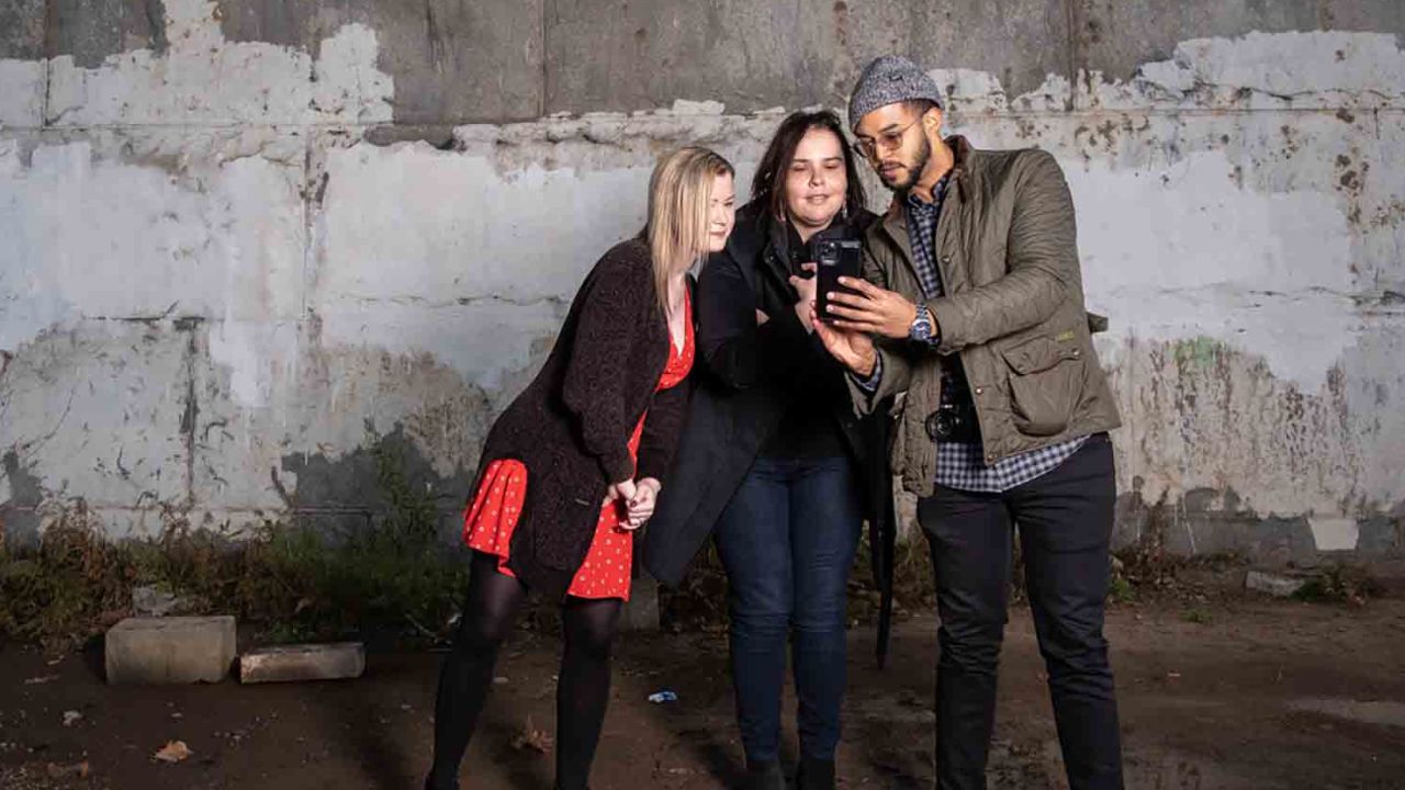 The New Jersey Governor's Office digital team -- Megan Coyne, left, Pearl Gabel, and Edwin Torres.