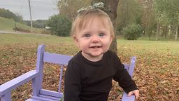 15-month-old Evelyn Mae Boswell, who is missing from Sullivan County, TN