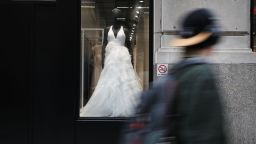 A David's Bridal store stands in Manhattan on November 19, 2018 in New York City. 