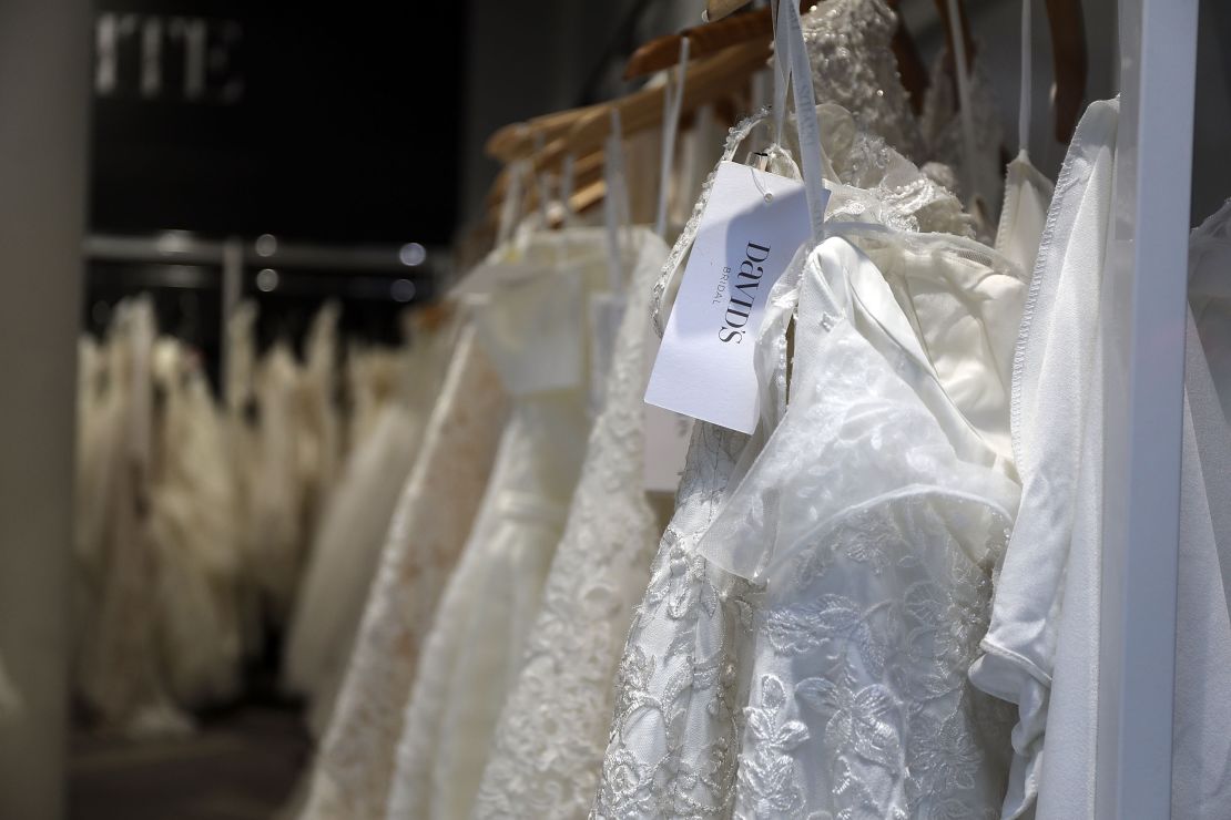 Bridal gown sellers are concerned about supply shortages because of China's coronavirus outbreak.