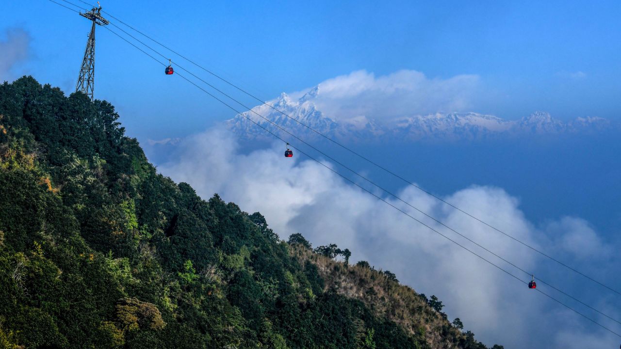 <strong>Chandragiri, Nepal: </strong>On the southwest rim of Kathmandu Valley, Chandragiri cable car carried up to 1,000 passengers an hour high over the Chandragiri Hills. 