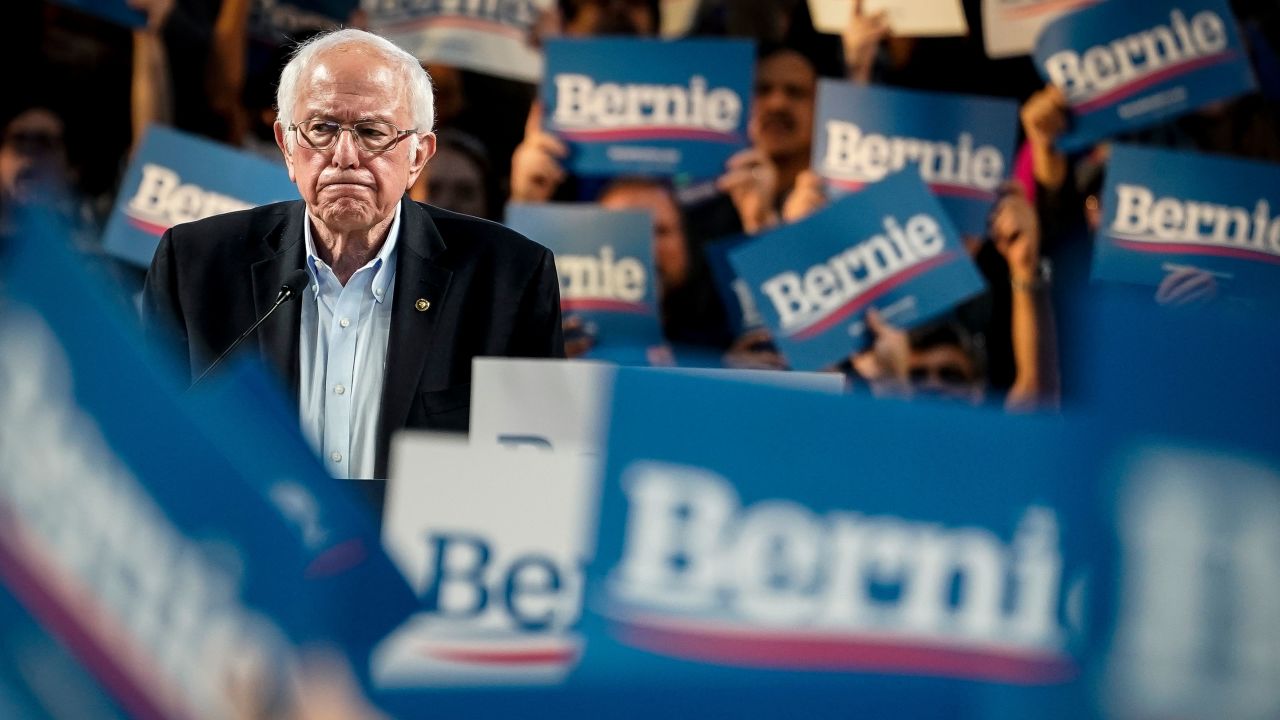 Democratic presidential candidate Sen. Bernie Sanders (I-VT) speaks during a campaign rally at the University of Houston on February 23, 2020 in Houston, Texas.
