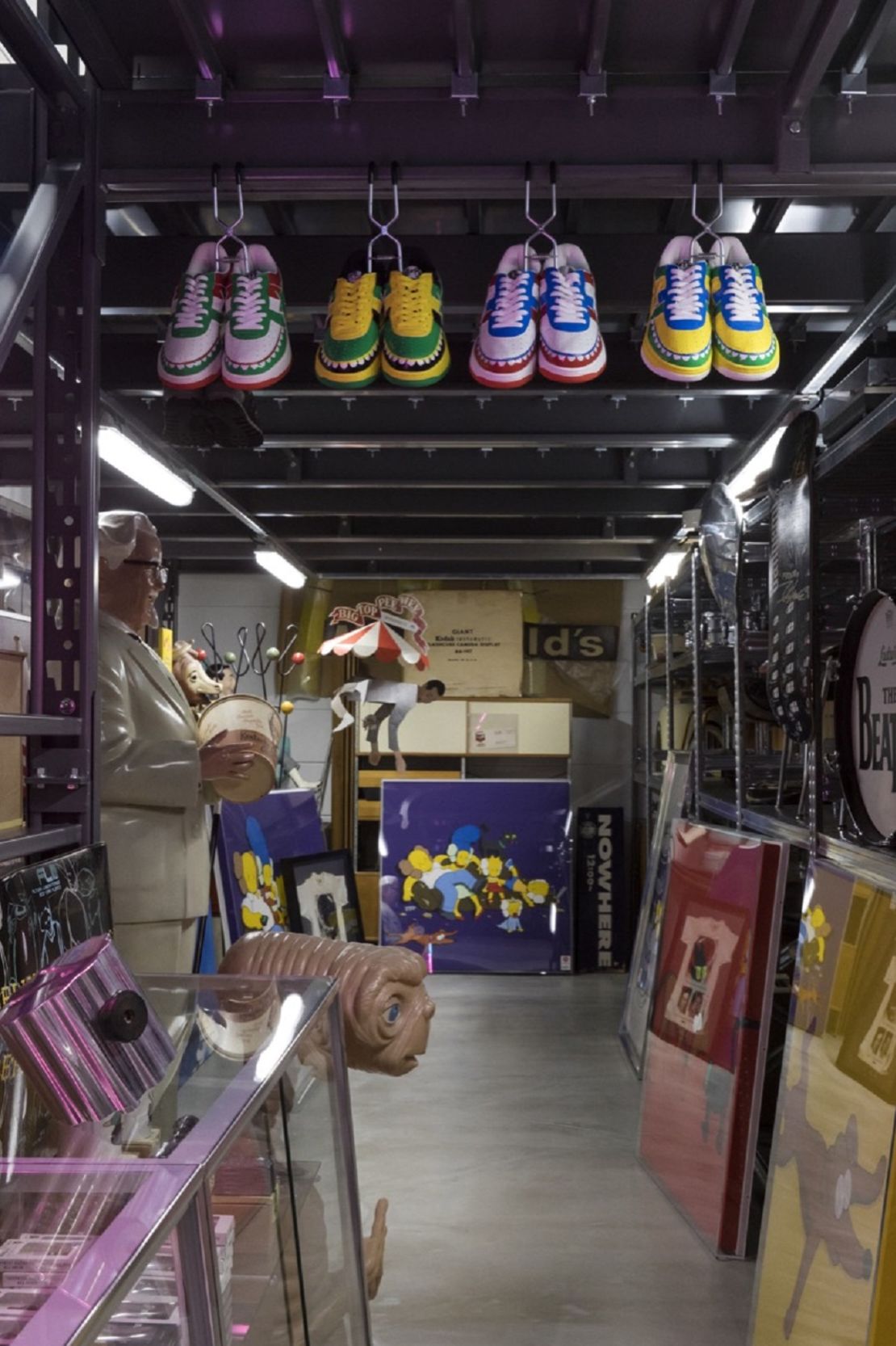 Interior of Japanese designer NIGO's studio, where he houses his archive and collection.